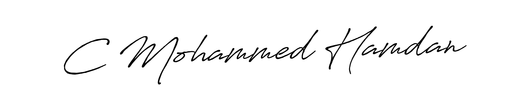 Create a beautiful signature design for name C Mohammed Hamdan. With this signature (Antro_Vectra_Bolder) fonts, you can make a handwritten signature for free. C Mohammed Hamdan signature style 7 images and pictures png