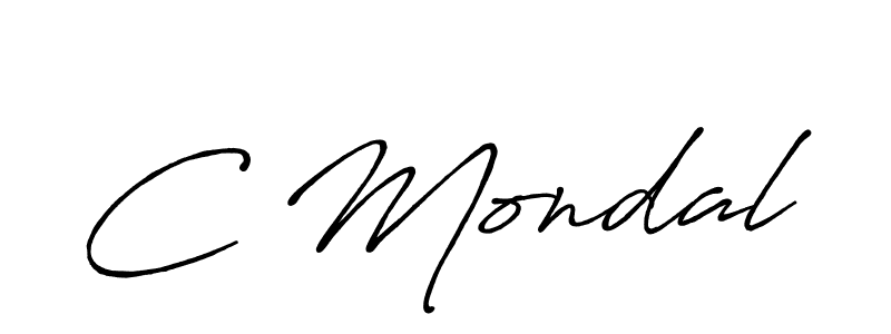 How to make C Mondal name signature. Use Antro_Vectra_Bolder style for creating short signs online. This is the latest handwritten sign. C Mondal signature style 7 images and pictures png