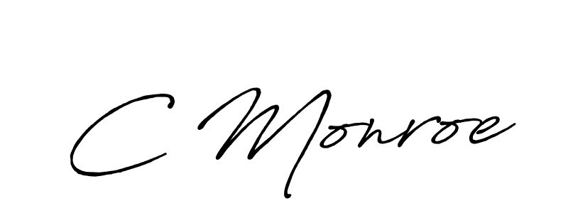 Design your own signature with our free online signature maker. With this signature software, you can create a handwritten (Antro_Vectra_Bolder) signature for name C Monroe. C Monroe signature style 7 images and pictures png
