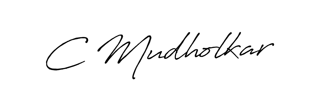 Design your own signature with our free online signature maker. With this signature software, you can create a handwritten (Antro_Vectra_Bolder) signature for name C Mudholkar. C Mudholkar signature style 7 images and pictures png