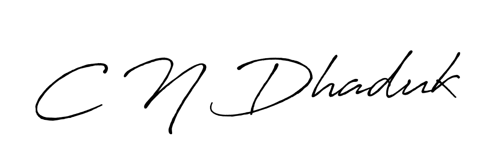 Use a signature maker to create a handwritten signature online. With this signature software, you can design (Antro_Vectra_Bolder) your own signature for name C N Dhaduk. C N Dhaduk signature style 7 images and pictures png