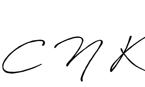 Design your own signature with our free online signature maker. With this signature software, you can create a handwritten (Antro_Vectra_Bolder) signature for name C N K. C N K signature style 7 images and pictures png