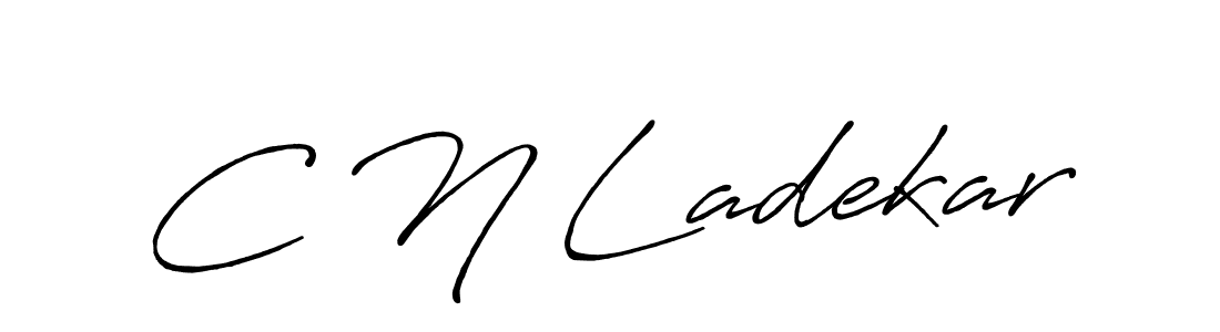 How to make C N Ladekar name signature. Use Antro_Vectra_Bolder style for creating short signs online. This is the latest handwritten sign. C N Ladekar signature style 7 images and pictures png