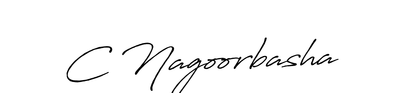 Design your own signature with our free online signature maker. With this signature software, you can create a handwritten (Antro_Vectra_Bolder) signature for name C Nagoorbasha. C Nagoorbasha signature style 7 images and pictures png