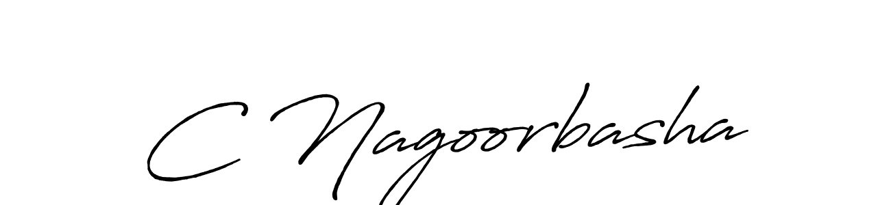 Create a beautiful signature design for name C Nagoorbasha. With this signature (Antro_Vectra_Bolder) fonts, you can make a handwritten signature for free. C Nagoorbasha signature style 7 images and pictures png