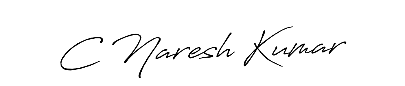 Design your own signature with our free online signature maker. With this signature software, you can create a handwritten (Antro_Vectra_Bolder) signature for name C Naresh Kumar. C Naresh Kumar signature style 7 images and pictures png