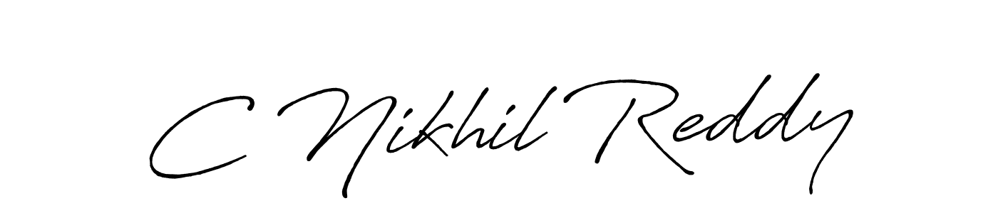 Similarly Antro_Vectra_Bolder is the best handwritten signature design. Signature creator online .You can use it as an online autograph creator for name C Nikhil Reddy. C Nikhil Reddy signature style 7 images and pictures png