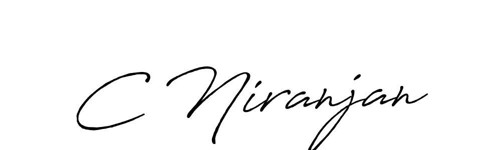 Use a signature maker to create a handwritten signature online. With this signature software, you can design (Antro_Vectra_Bolder) your own signature for name C Niranjan. C Niranjan signature style 7 images and pictures png