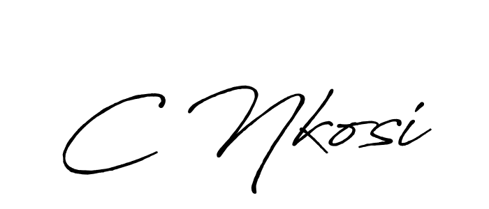 Design your own signature with our free online signature maker. With this signature software, you can create a handwritten (Antro_Vectra_Bolder) signature for name C Nkosi. C Nkosi signature style 7 images and pictures png