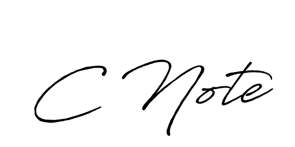 Create a beautiful signature design for name C Note. With this signature (Antro_Vectra_Bolder) fonts, you can make a handwritten signature for free. C Note signature style 7 images and pictures png