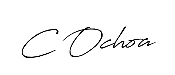How to make C Ochoa name signature. Use Antro_Vectra_Bolder style for creating short signs online. This is the latest handwritten sign. C Ochoa signature style 7 images and pictures png