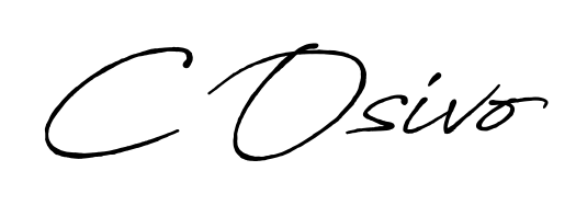 A timeless handwritten aesthetic for C Osivo. The Antro_Vectra_Bolder font gives your signature a handcrafted feel with natural curves. C Osivo signature style 7 images and pictures png