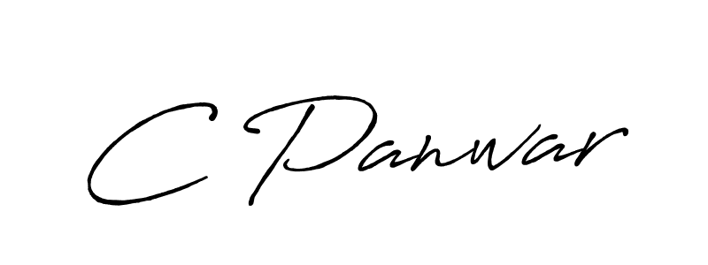 Create a beautiful signature design for name C Panwar. With this signature (Antro_Vectra_Bolder) fonts, you can make a handwritten signature for free. C Panwar signature style 7 images and pictures png