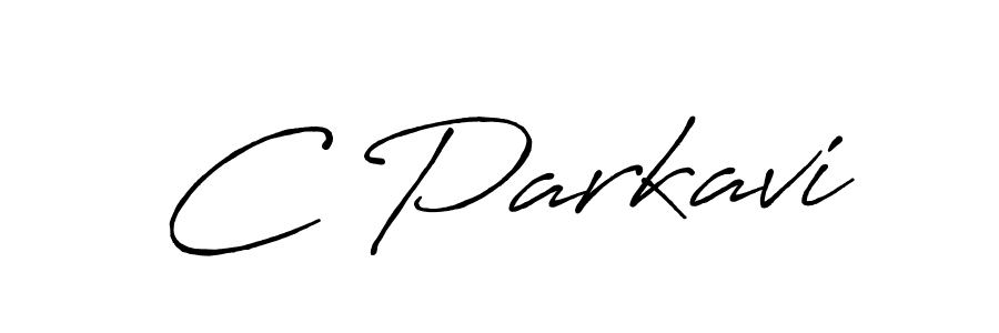 Design your own signature with our free online signature maker. With this signature software, you can create a handwritten (Antro_Vectra_Bolder) signature for name C Parkavi. C Parkavi signature style 7 images and pictures png