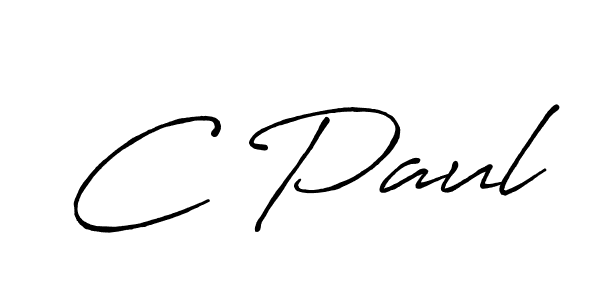 Create a beautiful signature design for name C Paul. With this signature (Antro_Vectra_Bolder) fonts, you can make a handwritten signature for free. C Paul signature style 7 images and pictures png