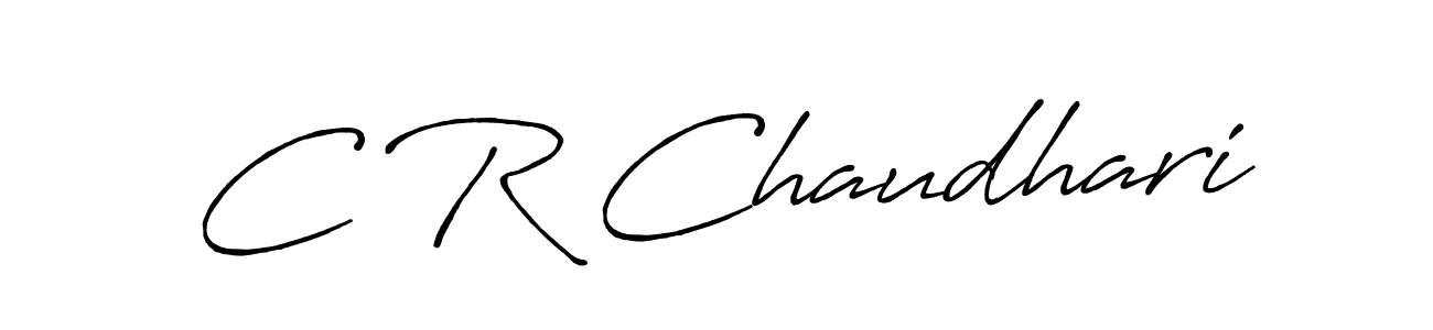 Make a beautiful signature design for name C R Chaudhari. With this signature (Antro_Vectra_Bolder) style, you can create a handwritten signature for free. C R Chaudhari signature style 7 images and pictures png
