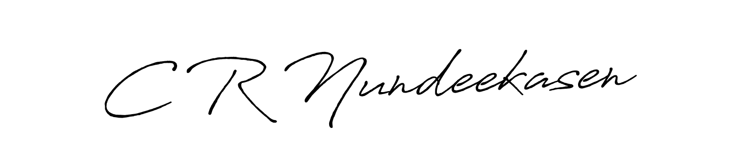 Also You can easily find your signature by using the search form. We will create C R Nundeekasen name handwritten signature images for you free of cost using Antro_Vectra_Bolder sign style. C R Nundeekasen signature style 7 images and pictures png