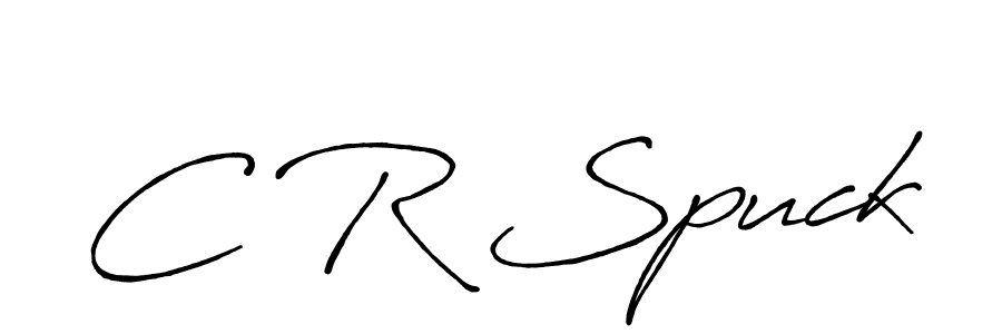 The best way (Antro_Vectra_Bolder) to make a short signature is to pick only two or three words in your name. The name C R Spuck include a total of six letters. For converting this name. C R Spuck signature style 7 images and pictures png