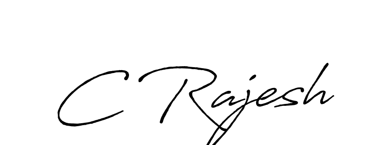 How to make C Rajesh signature? Antro_Vectra_Bolder is a professional autograph style. Create handwritten signature for C Rajesh name. C Rajesh signature style 7 images and pictures png