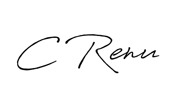 Make a beautiful signature design for name C Renu. With this signature (Antro_Vectra_Bolder) style, you can create a handwritten signature for free. C Renu signature style 7 images and pictures png