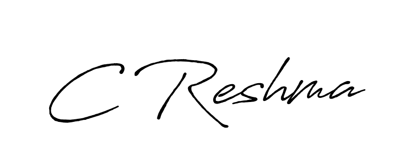 You should practise on your own different ways (Antro_Vectra_Bolder) to write your name (C Reshma) in signature. don't let someone else do it for you. C Reshma signature style 7 images and pictures png