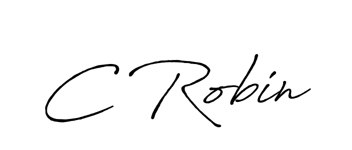 How to make C Robin name signature. Use Antro_Vectra_Bolder style for creating short signs online. This is the latest handwritten sign. C Robin signature style 7 images and pictures png