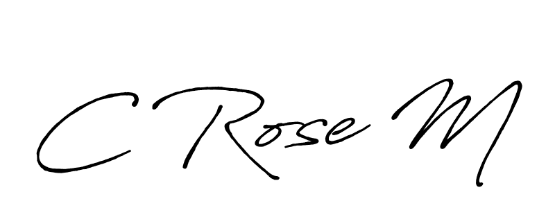 Design your own signature with our free online signature maker. With this signature software, you can create a handwritten (Antro_Vectra_Bolder) signature for name C Rose M. C Rose M signature style 7 images and pictures png