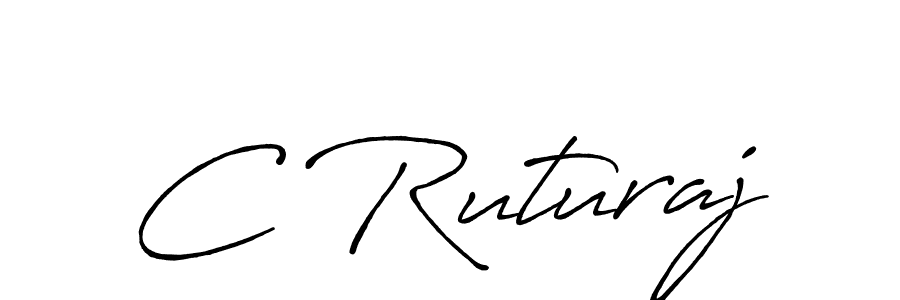 Use a signature maker to create a handwritten signature online. With this signature software, you can design (Antro_Vectra_Bolder) your own signature for name C Ruturaj. C Ruturaj signature style 7 images and pictures png