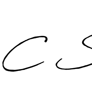 Create a beautiful signature design for name C S. With this signature (Antro_Vectra_Bolder) fonts, you can make a handwritten signature for free. C S signature style 7 images and pictures png