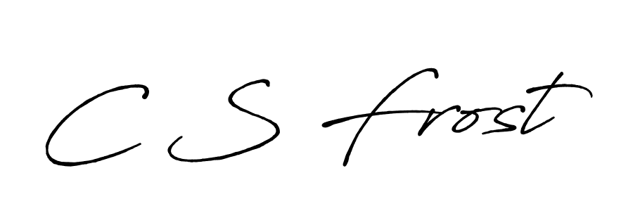 How to make C S Frost name signature. Use Antro_Vectra_Bolder style for creating short signs online. This is the latest handwritten sign. C S Frost signature style 7 images and pictures png