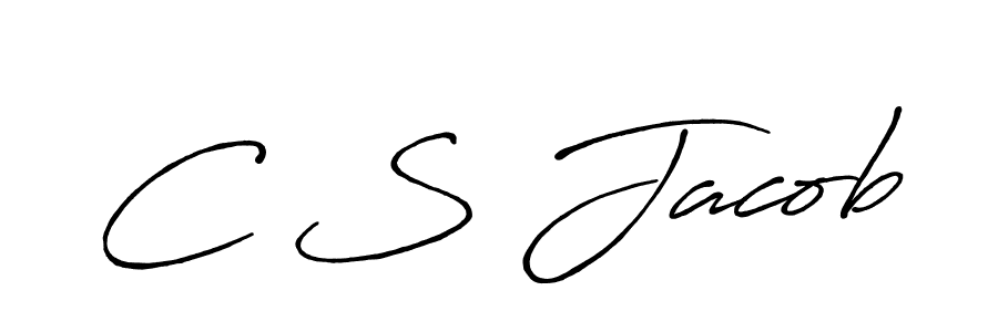 Create a beautiful signature design for name C S Jacob. With this signature (Antro_Vectra_Bolder) fonts, you can make a handwritten signature for free. C S Jacob signature style 7 images and pictures png