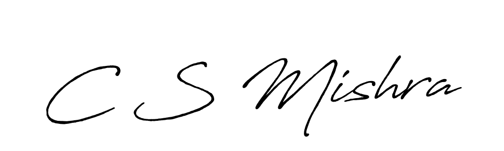 C S Mishra stylish signature style. Best Handwritten Sign (Antro_Vectra_Bolder) for my name. Handwritten Signature Collection Ideas for my name C S Mishra. C S Mishra signature style 7 images and pictures png