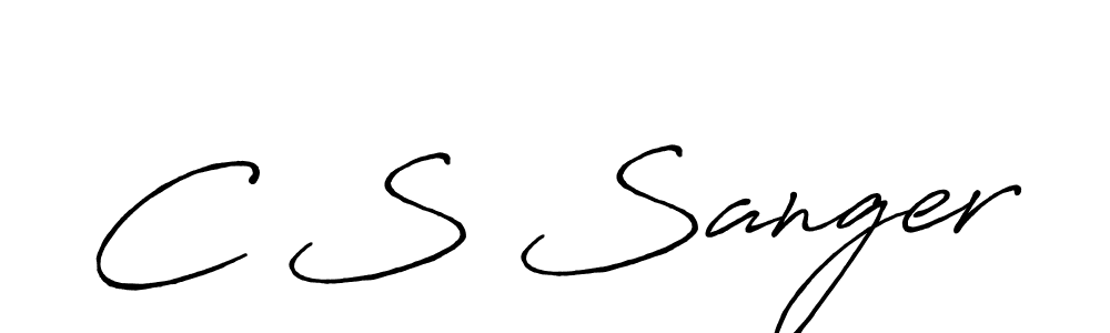 Create a beautiful signature design for name C S Sanger. With this signature (Antro_Vectra_Bolder) fonts, you can make a handwritten signature for free. C S Sanger signature style 7 images and pictures png