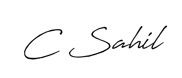 Once you've used our free online signature maker to create your best signature Antro_Vectra_Bolder style, it's time to enjoy all of the benefits that C Sahil name signing documents. C Sahil signature style 7 images and pictures png