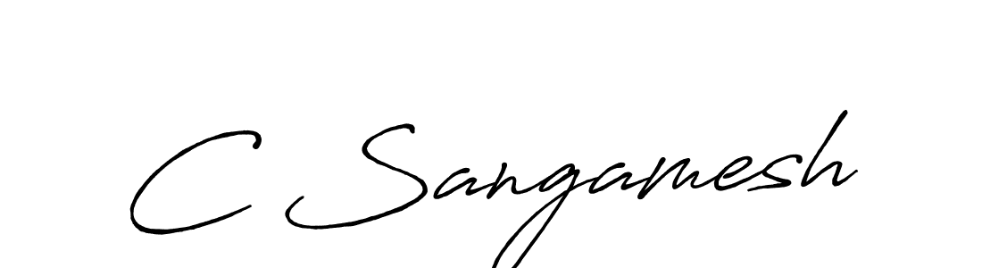 Also we have C Sangamesh name is the best signature style. Create professional handwritten signature collection using Antro_Vectra_Bolder autograph style. C Sangamesh signature style 7 images and pictures png