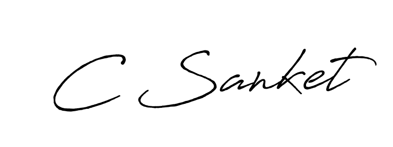 Use a signature maker to create a handwritten signature online. With this signature software, you can design (Antro_Vectra_Bolder) your own signature for name C Sanket. C Sanket signature style 7 images and pictures png