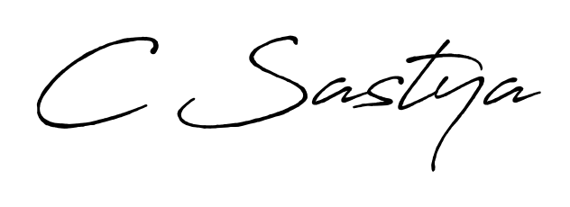 Designed for modern professionals: C Sastya name signature crafted with Antro_Vectra_Bolder script. Ready for digital PDF workflows. C Sastya signature style 7 images and pictures png