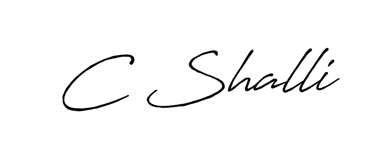 How to make C Shalli signature? Antro_Vectra_Bolder is a professional autograph style. Create handwritten signature for C Shalli name. C Shalli signature style 7 images and pictures png