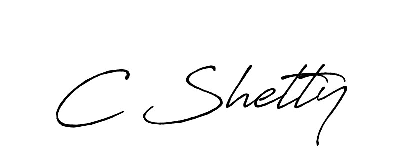 Create a beautiful signature design for name C Shetty. With this signature (Antro_Vectra_Bolder) fonts, you can make a handwritten signature for free. C Shetty signature style 7 images and pictures png