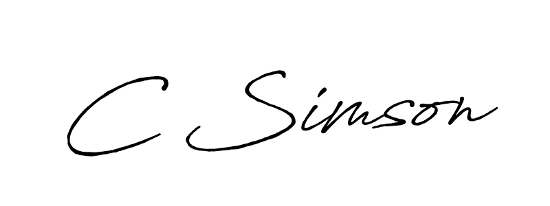 Antro_Vectra_Bolder is a professional signature style that is perfect for those who want to add a touch of class to their signature. It is also a great choice for those who want to make their signature more unique. Get C Simson name to fancy signature for free. C Simson signature style 7 images and pictures png