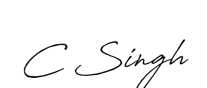 C Singh stylish signature style. Best Handwritten Sign (Antro_Vectra_Bolder) for my name. Handwritten Signature Collection Ideas for my name C Singh. C Singh signature style 7 images and pictures png