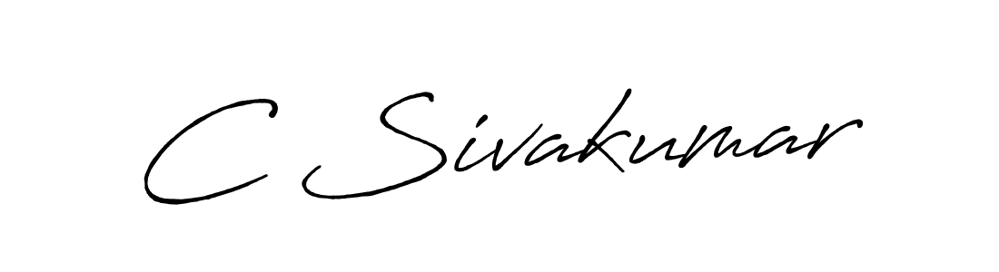 Create a beautiful signature design for name C Sivakumar. With this signature (Antro_Vectra_Bolder) fonts, you can make a handwritten signature for free. C Sivakumar signature style 7 images and pictures png