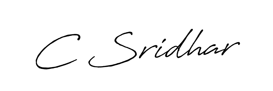 Make a beautiful signature design for name C Sridhar. With this signature (Antro_Vectra_Bolder) style, you can create a handwritten signature for free. C Sridhar signature style 7 images and pictures png