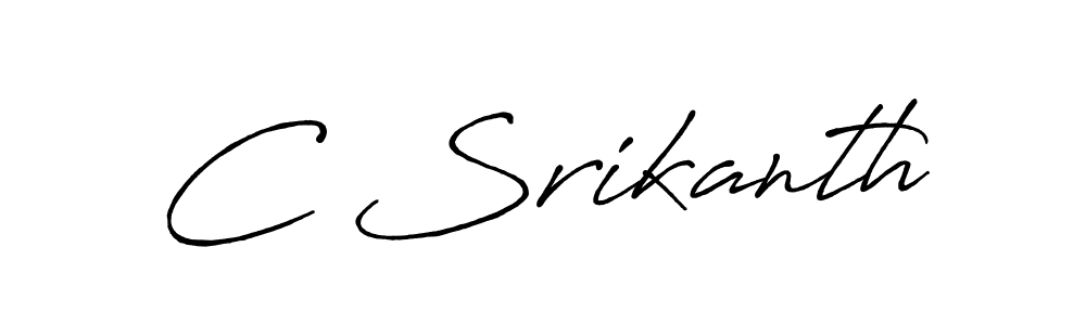 How to make C Srikanth signature? Antro_Vectra_Bolder is a professional autograph style. Create handwritten signature for C Srikanth name. C Srikanth signature style 7 images and pictures png