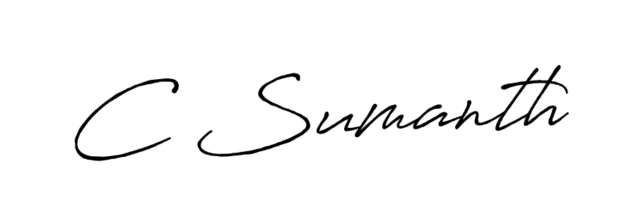 How to Draw C Sumanth signature style? Antro_Vectra_Bolder is a latest design signature styles for name C Sumanth. C Sumanth signature style 7 images and pictures png