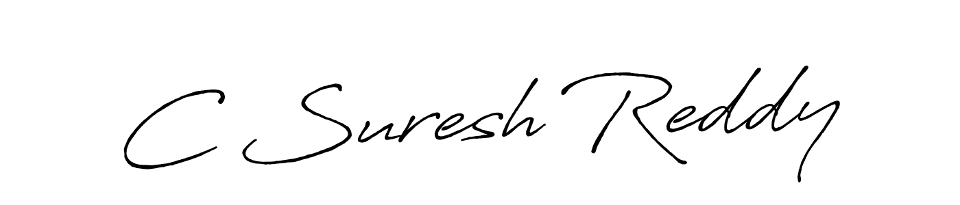 Use a signature maker to create a handwritten signature online. With this signature software, you can design (Antro_Vectra_Bolder) your own signature for name C Suresh Reddy. C Suresh Reddy signature style 7 images and pictures png