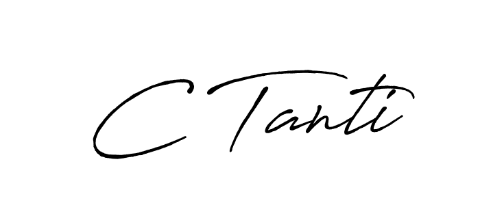 Design your own signature with our free online signature maker. With this signature software, you can create a handwritten (Antro_Vectra_Bolder) signature for name C Tanti. C Tanti signature style 7 images and pictures png