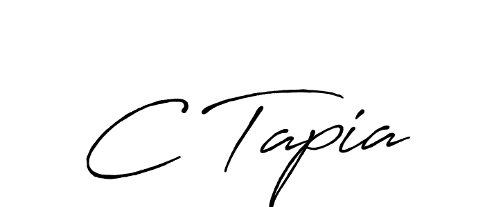Use a signature maker to create a handwritten signature online. With this signature software, you can design (Antro_Vectra_Bolder) your own signature for name C Tapia. C Tapia signature style 7 images and pictures png