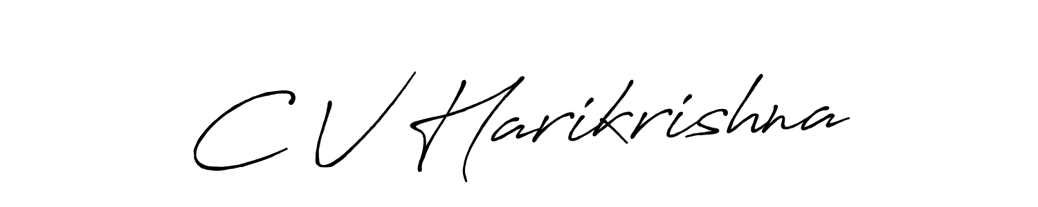 Use a signature maker to create a handwritten signature online. With this signature software, you can design (Antro_Vectra_Bolder) your own signature for name C V Harikrishna. C V Harikrishna signature style 7 images and pictures png