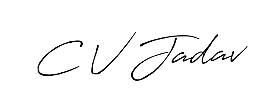 This is the best signature style for the C V Jadav name. Also you like these signature font (Antro_Vectra_Bolder). Mix name signature. C V Jadav signature style 7 images and pictures png